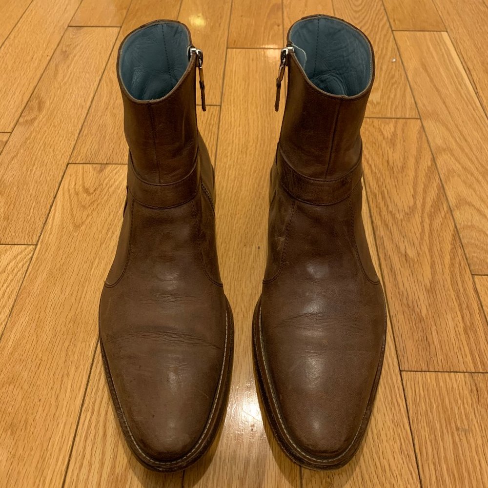 Lambertson Truex Mens Brown Leather Boots - 10.5